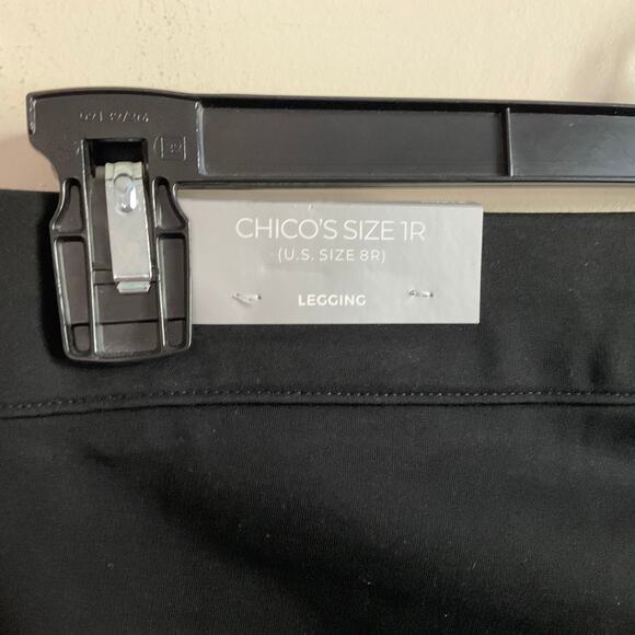 Chico’s Black Ponte Full Length Pull on Leggings - Size 8 - NEW - Picture 5 of 10